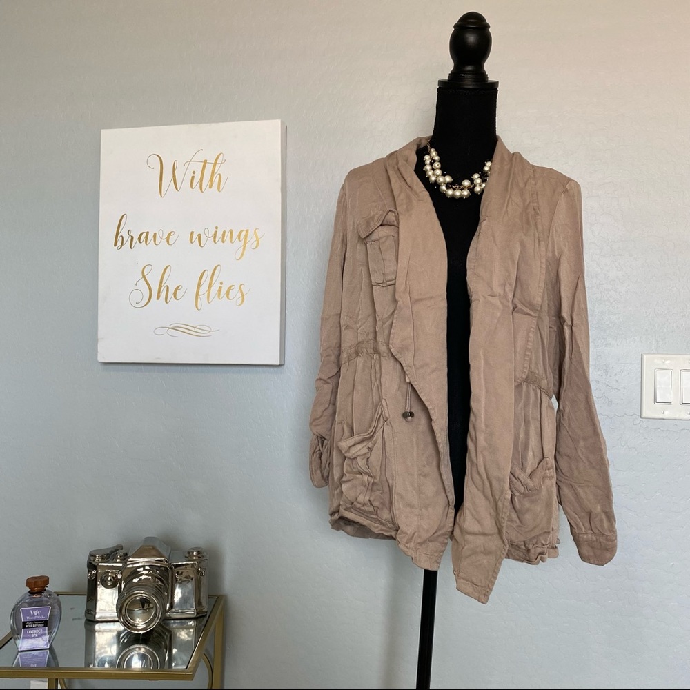 Tan Cardigan, plus